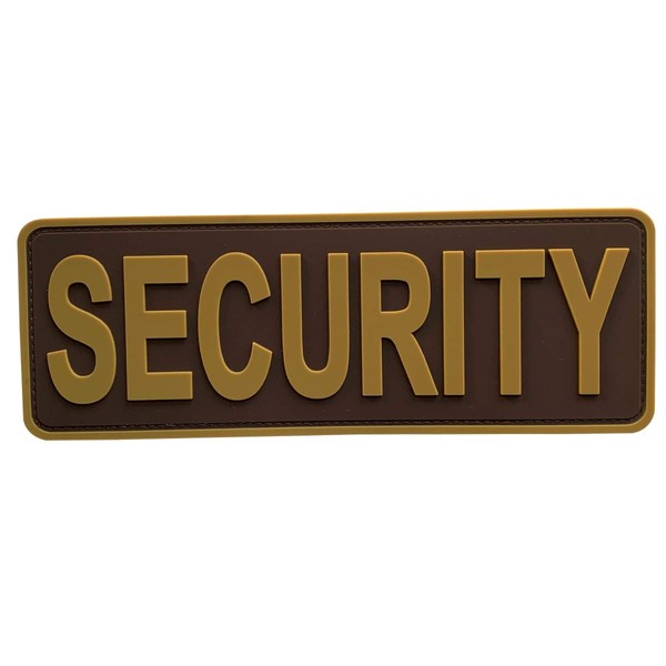 uuKen Large Coyote Tan Security Officer Tactical PVC Rubber Patch