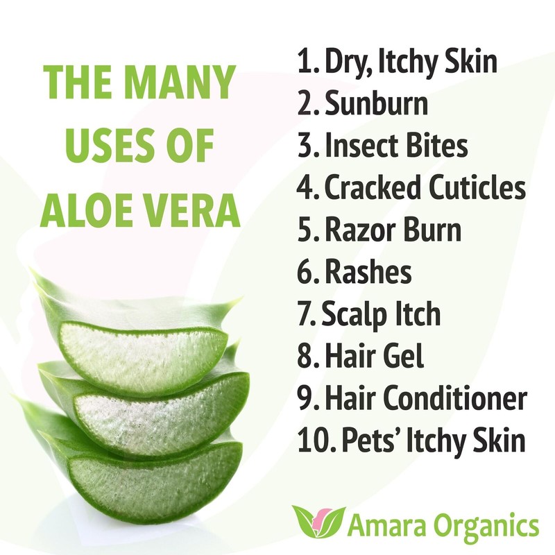 Amara Beauty Aloe Vera Gel from Organic Cold Pressed Aloe,