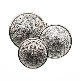 5 Pcs Hollow Metal Button - Round Decorative Button for Clothes Sewing Accessories