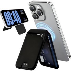 Cartera Magnética, Porta tarjetas magnético ajustable, Billetera magnética de piel para teléfono, Bloqueo RFID