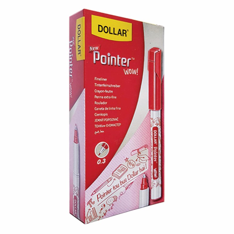 Fineliner Pens, RED, Ultra Fine Felt Point (0.3mm), Pack of