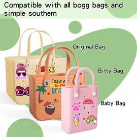 Linsoir Beads - Juego de 4 abalorios para bolsa de Bogg, accesorios para bolsas de Bogg, accesorios para bolsas de inserción, compatibles con bolsas de playa Simply Southern de todos los tamaños,