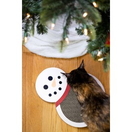 Pearhead Holiday Snowman Cat Scratch Pad, Cat Toy Scratch Pad for The Holidays, Festive Christmas Scratch Pad, Snowman Toy for Cats