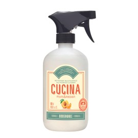 Cucina Fruits & Passion Peach and Mandarin All Purpose CountertopSpray and Cleaner - Fresh Kitchen Scent, Natural Ingredients - 16.9 oz/500 ml