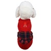 Petitebelle Plaid Fleece Puppy Dog Sweater (Red, X-Small)