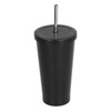 500ML Small Vacuum Coffee Cup Iced Coffee Bottle with Straw