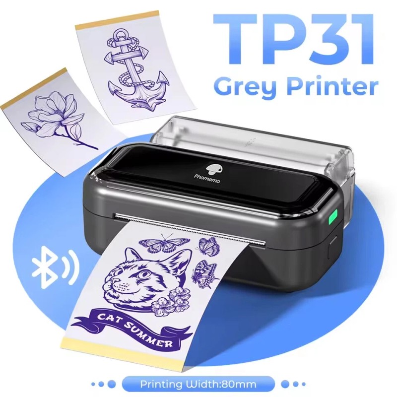 Phomemo TP31 Tattoo Stencil Printer Mini Tattoo Printer Bluetooth Tattoo