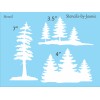 Stencils by Joanie Lodge Pine Trees Stencil Template Reusable 7