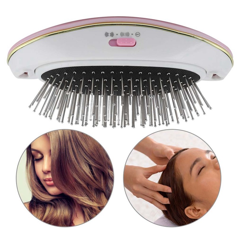 New Negative Ion Anti static Hairbrush Portable Electric Scalp Massage