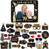 Black Gold 70th Brithday Party Decorations for Women Men,Giant Inflatable