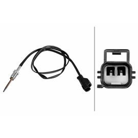 HELLA 6PT 010 376-581 Sensor, Exhaust Gas Temperature – 2-Pin – Screwed – Cable: 835 mm