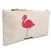 Mr. & Mrs. Panda Flamingo Classic Make-Up Bag, White, Hand