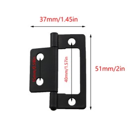 Guifeng 4PCS Sub Iron Hinge Folding Hinge 2in with Screws Slide Bearing for 360-Degree Rotation Furniture Window Cabinet Hardware Hinge Cabinet Door Wooden Box Small Hinge Black