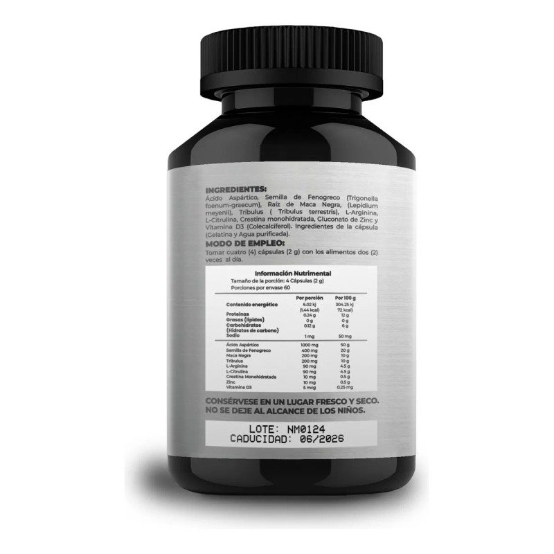 Testo - Multivitamins For Men 500mg -240 Cps Cu 2