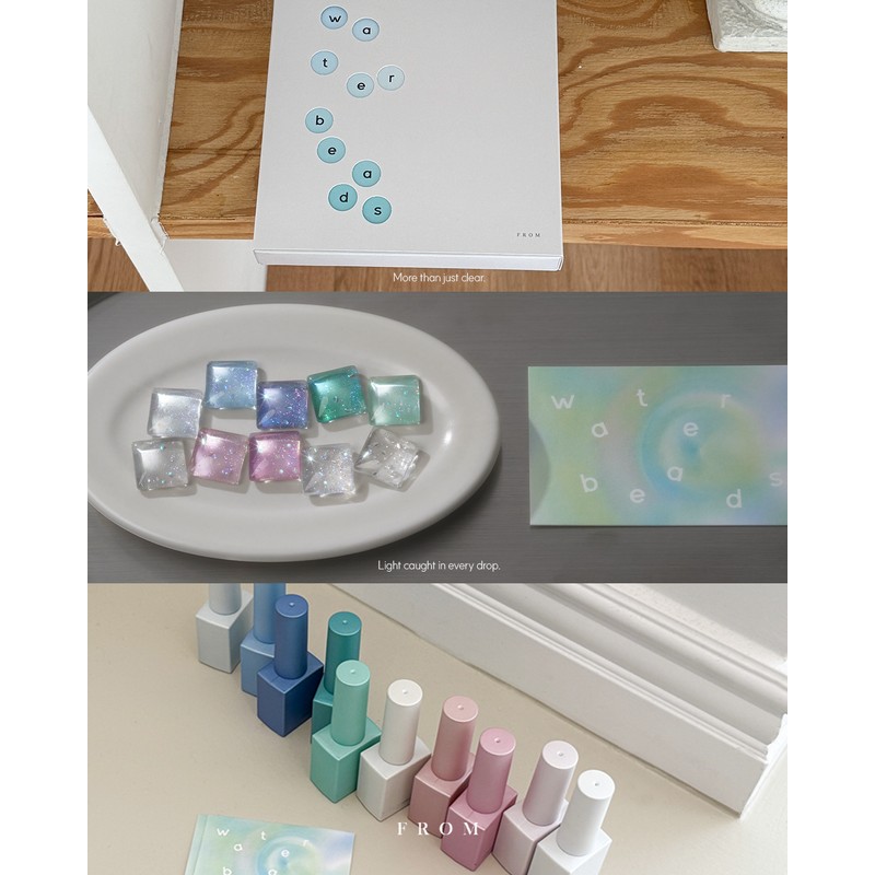 From the Nail Water Beads Glitter Magnetic Gel 10-piece set