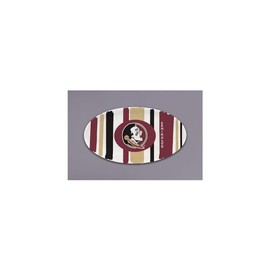 Magnolia Lane Florida State Seminoles Oval Stripe Plate 680g, 12.25-inch Length, Serverware, Kitchen Accessories
