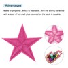 QUARKZMAN Pack of 50 star patches for iron-on, rose red,