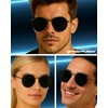 grinderPUNCH Classic Retro Sunglasses for Women Men, UV400 Protection Lens