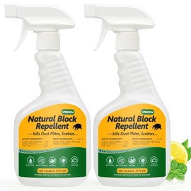 2 Pack Dust Mite Spray,32 oz Mite Spray for Home Kills Dust, Spider, Carpet, Bird, Mouse,Rat Mites,Family& Pet Safe Mite Treatment for Homes, Furniture, Bedding & Farms