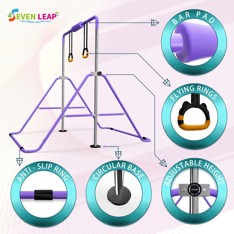 Seven Leap Expandable Bar for Junior Gymnasts - Adjustable and