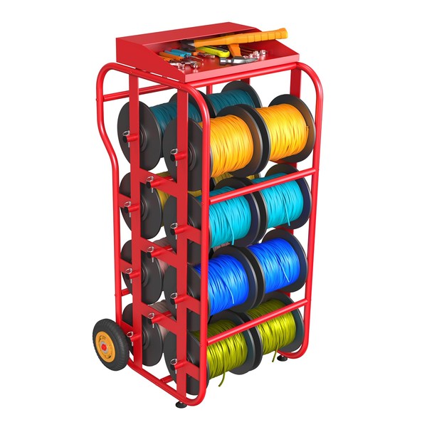 Wire Spool Rack,Cable Caddy,Portable Wire Holder for Efficient Cable Management,Multi-Spool