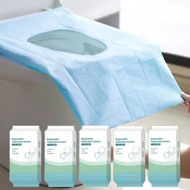 nuSwift Disposable Waterproof Toilet Seat Covers (10-Pack) – Individually Wrapped XL Portable Potty Liners for Travel, Kids & Adults – Non-Flushable Hygienic Public Restroom Protector, Universal Fit