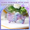 Set De Puff For Polvo Tioncy Con Contenedor Mariposa Morado