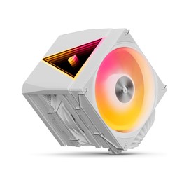 upHere CPU Cooler Air,Dual Tower Cooler with 120mm ARGB PWM Fan,8 Heat Pipes for Intel LGA 1851/1700/2011/2066/115X,AM5/AM4/AM3,White,UE2 Elite TC8C