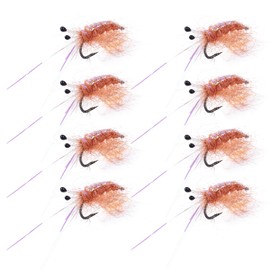 Goture Dry Flies Complete Set of 8 for Fly Fishing, Bristles, Flies, Streams, Tenkara, Trout Fishing, Fly Set, For Saltwater Freshwater and Handmade Lure Set