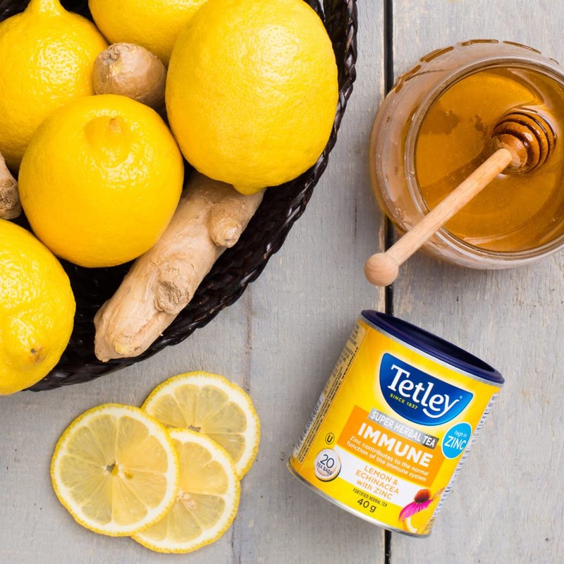 Tetley Super Herbal Immune Tea: Lemon & Echinacea with Zinc