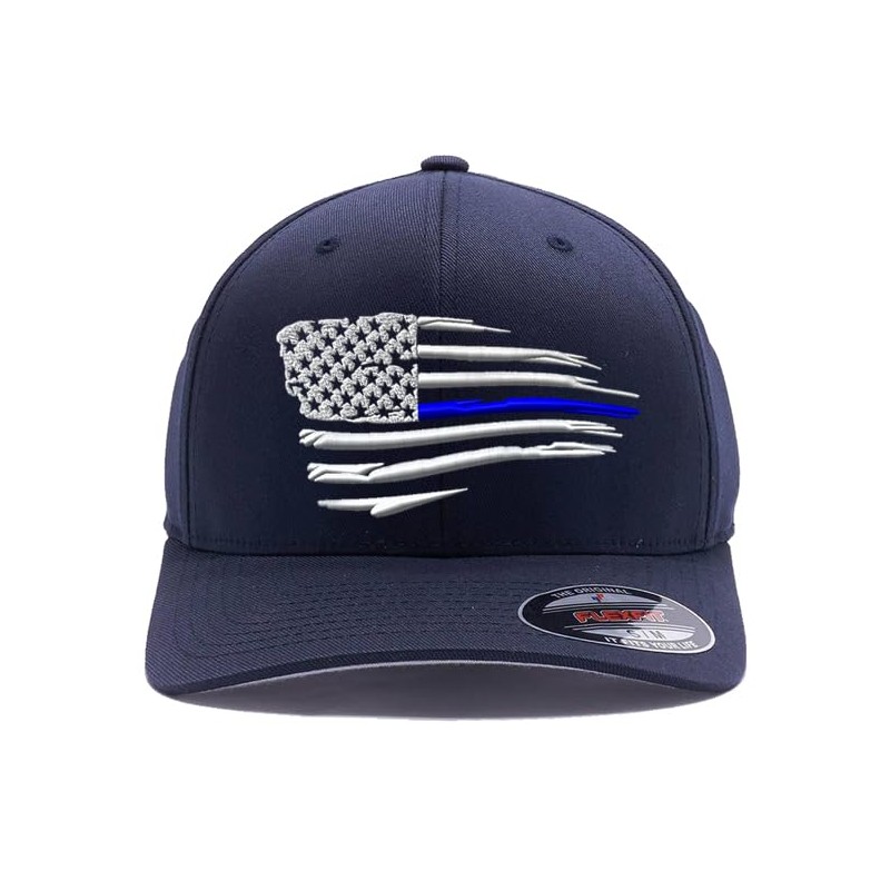 Tactical Thin Lines, Thin Red/Blue/Green/Yellow Line Waving American Flag hat,