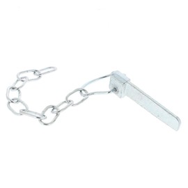 Cotter Pin & Chain Zinc Plated - Spring Loaded Ring w/Flat Type Pin