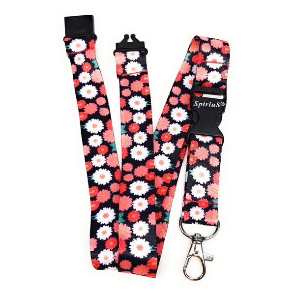 SpiriuS Neck Strap Lanyard with Strong Metal Clip for ID