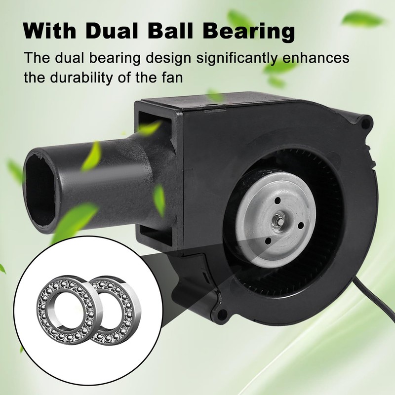 BBQ Blower Fan 12V 97mm x 33mm with 120V –