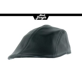 Black Jungle DOBBYN Leather Cap - Black , size: xl