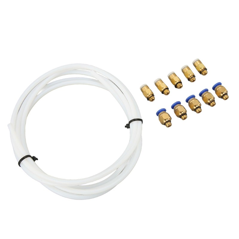 PTFE Hose Kit for 3D Printer, Includes 2M PTFE Hose,