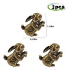 3PCS Brass Rabbit Hinge Heads Decorative Topper, Standing Rabbit Door
