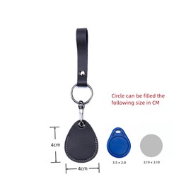 Soporte de tarjeta de acceso RFID llavero de la bolsa de llaves NFC Smart Key Tag Card RFID Pod ID tarjeta protector común de la tarjeta de acceso, azul tibetano, L