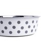 Petface Grey and White Spots Deli Dog Bowl, 21 cm