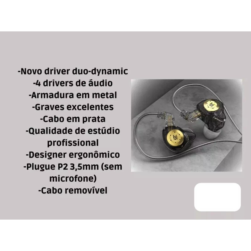 KZ Audífonos in-ear Alámbricos KZ Audio EDX Pro sin micrófono