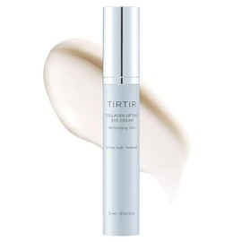 TIRTIR Crema de Ojos con Colágeno - Collagen Lifting Eye Cream 15 ml - aplicador metálico, péptidos y niacinamida - hidratante para contorno de ojos  