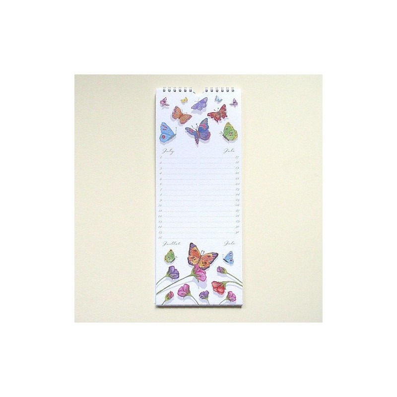 Quire Birthday Calendar - Mahogany Design - Size 140mm x