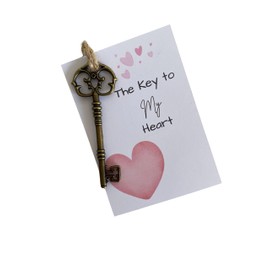 UNIQUEPGIFTS Key To My Heart For Him, I Love You Gift For Boyfriend, Valentine's Day Gift For Husband, Gift For Wife, Anniversary Present, Antique Large Key