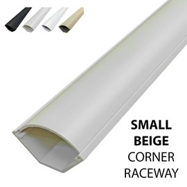Electriduct Small Corner Duct Cable Raceway (1075 Series) - 5 Feet - Beige