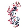Sakura Fox5 Temporary Fox Tattoo Animal Tattoos Cherry Blossom Tattoos