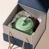 SILINE Genuine Longquan Celadon Airtight Container 20 oz/600ml,Green Porcelain Loose