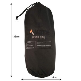 Aven Bivvy Bag - Waterproof - Robust - Half Zip - 2 Zippers Left and Right - for Sleeping Bag - Removable Mosquito Net - Sleeping Bag Cover