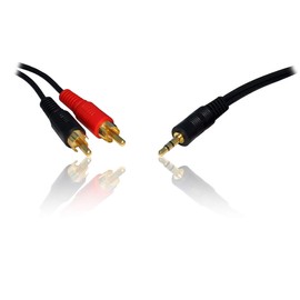 CDL Micro 2TR-320 20m/ 66ft 3.5mm Stereo Jack Plug to 2 x Phono/ RCA Plugs Cable/ Lead/ Wire/ Cord