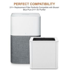 211+ Replacement Filter Compatible with Blue Pure 211+ Air Purifier, 2 Pack 2-Stage Filtration System H13 True HEPA Filter