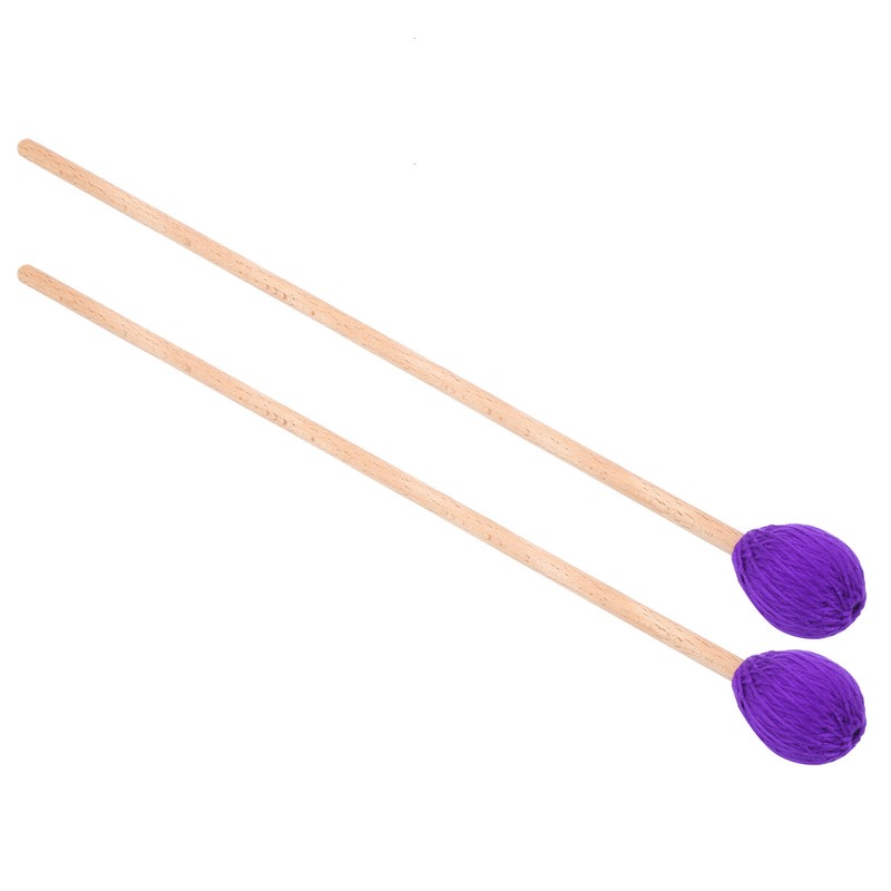1 Pair Marimba Stick Mallets Beech Handle Xylophone Instrument Accessories